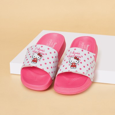 Pantaloons Junior Girls Velcro Slipper Flip Flop(Pink , 16 Years and Above)