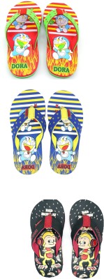 ARAVON Boys & Girls Slip On Slipper Flip Flop(Multicolor , 2.5-3 year)