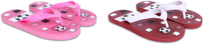 Dorha Boys & Girls Slip On Slipper Flip Flop(Pink , 5-5.5 Years)
