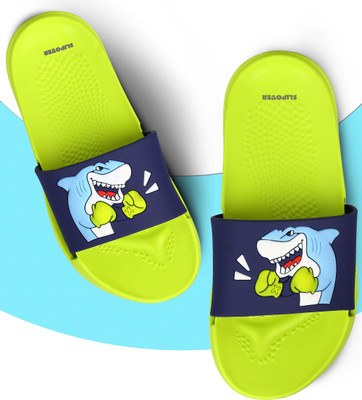 slipover Boys & Girls Slip On Slipper Flip Flop(Light Green , 6-6.5 Years)