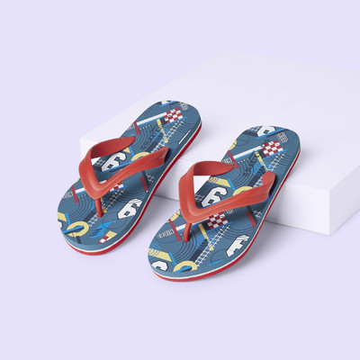 Pantaloons Junior Boys Slip On Slipper Flip Flop(Red , 16 Years & Above)