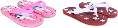 Dorha Boys & Girls Slip On Slipper Flip Flop(Pink , 5-5.5 Years)