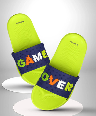 slipover Boys & Girls Slip On Slipper Flip Flop(Light Green , 8-9 Years)