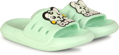 house of common Mickey Boys & Girls Slip On Slipper Flip Flop(Green , 6-7)