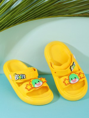 PASSION PETALS Boys & Girls Slip On Slipper Flip Flop(Yellow ,)