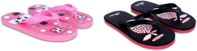 Dorha Boys & Girls Slip On Slipper Flip Flop(Black , 4.5-5 Years)
