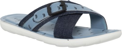 Aerokids Boys Slip On Slipper Flip Flop(Blue , 6-7 Y)