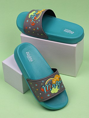 Welcome Boys & Girls Slip On Slipper Flip Flop(Blue , 5-5.5 Yrs)