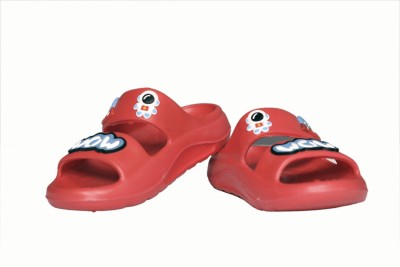 SIMATA Boys Slip On Slipper Flip Flop(Red , 4-4.5Y)