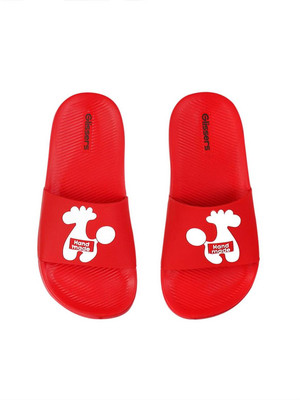 Glissers Boys & Girls Slip On Slipper Flip Flop(Red , 5Y-6Y)