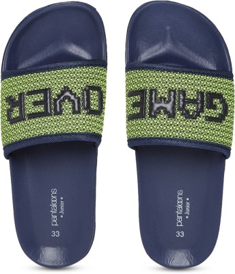 Pantaloons Junior Boys Slip On Slipper Flip Flop(Green , 8 - 9 Years)