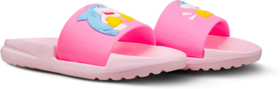 asian Boys & Girls Slip On Slipper Flip Flop(Pink , 8-9 Years)