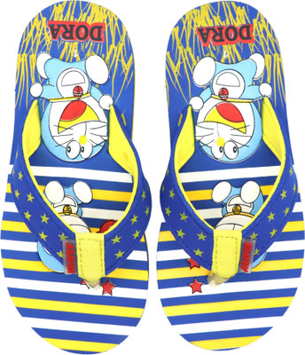 house of common Doraemon Boys & Girls Slip On Slipper Flip Flop(Light Blue , 7-8)