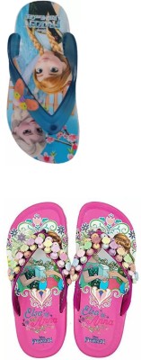 TK Creation Girls Slip On Slipper Flip Flop(Multicolor , 2 - 2.5 Years)