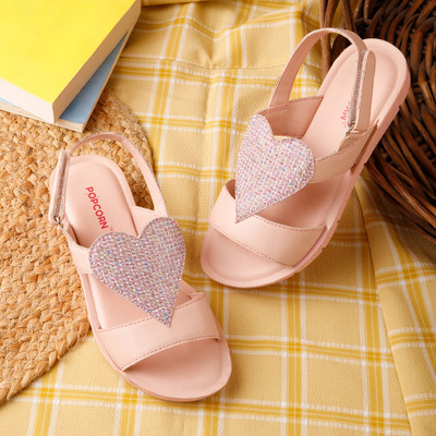 Popcorn Girls Velcro Mule(Slip ons)(Pink , 7 - 8 Years)