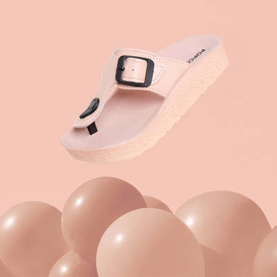 Popcorn Girls Velcro Mule(Slip ons)(Pink , 16 Years and Above)