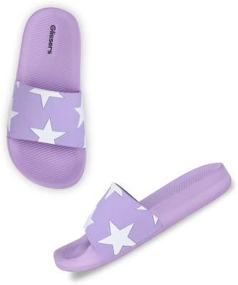 Glissers Girls Slip On Slipper Flip Flop(Purple , 9Y-10Y)