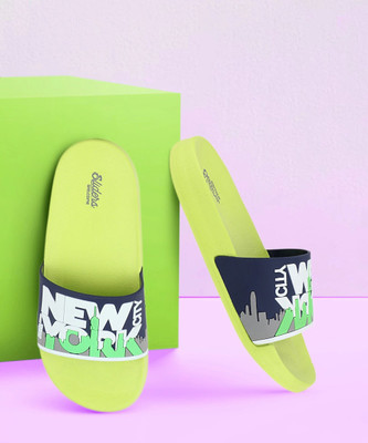 Welcome Boys Slip On Slipper Flip Flop(Green , 10-11 Yrs)