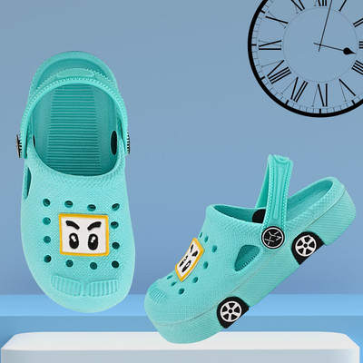 SMARTOTS Boys & Girls Slip On Slipper Flip Flop(Light Green , 4-4.5 years)