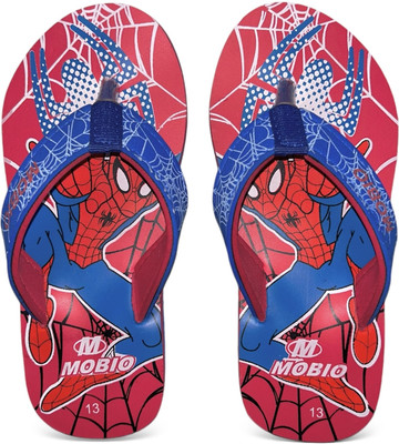 Mobio Spiderman Boys & Girls Slip On Slipper Flip Flop(Red , 7-8 Years)