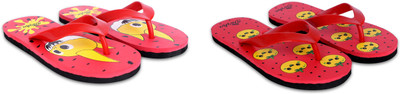 Dorha Boys & Girls Slip On Slipper Flip Flop(Red , 5.5-6 Years)