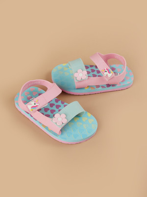 Fame Forever by Lifestyle Girls Slip On Slipper Flip Flop(Green , 14 - 15 Years)