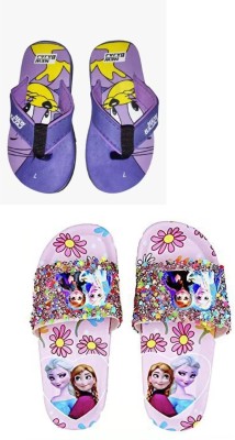 TK Creation Girls Slip On Slipper Flip Flop(Multicolor , 2.5 - 3 Years)