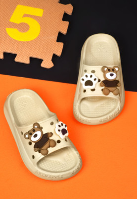 kats Boys & Girls Slip On Slipper Flip Flop(Beige , 3.5-4 Years)