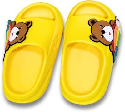 p for panda Boys & Girls Slip On Slipper Flip Flop(White ,)