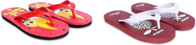 Dorha Boys & Girls Slip On Slipper Flip Flop(Red , 4.5-5 Years)
