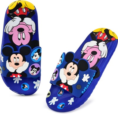 Breuk Mickey Boys & Girls Slip On Slipper Flip Flop(Black , 5.5.5 years)