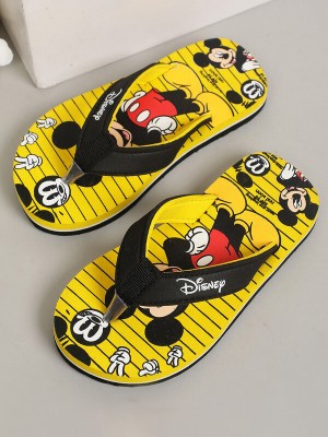 kidsville Mickey Boys Slip On Slipper Flip Flop(Yellow ,)