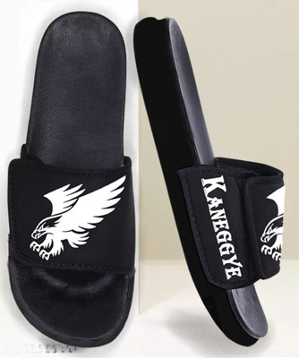 KANEGGYE Men Slides(Black , 6)