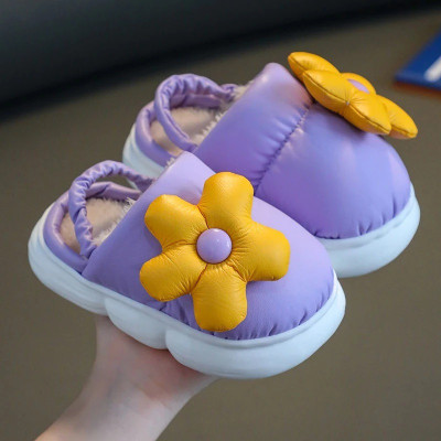 FASHIONIO Boys & Girls Slip On Slipper Flip Flop(Purple , 2-3 Years)