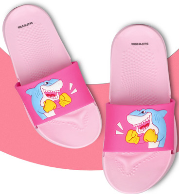 slipover Boys & Girls Slip On Slipper Flip Flop(Pink , 6-7)