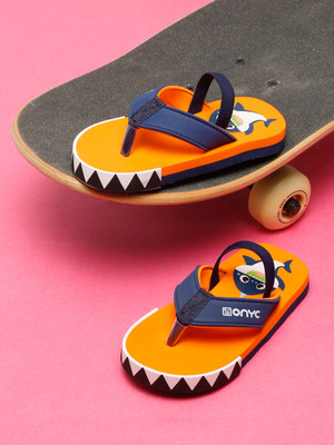 ONYC Boys & Girls Slip On Slipper Flip Flop(Orange , 1.5-2 Years)