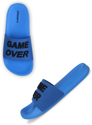 Glissers Boys Slip On Slipper Flip Flop(Blue , 6Y-7Y)