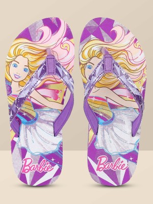 kidsville Barbie Girls Slip On Slipper Flip Flop(Purple , 2 Years)