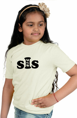 CHOMMBOOKA TRENDING Girls Typography Cotton Blend Regular T Shirt(Multicolor, Pack of 1)