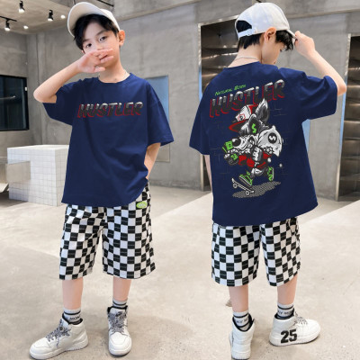 Tripcolos Collection Baby Boys & Baby Girls Printed Cotton Blend Regular T Shirt(Dark Blue, Pack of 1)