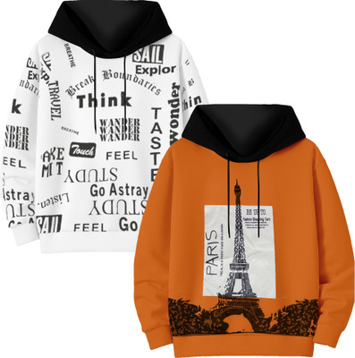 FASHA Boys & Girls Graphic Print Cotton Blend Regular T Shirt(Multicolor, Pack of 2)