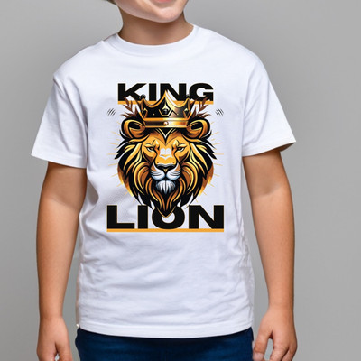 RKGPOINT Boys Printed Cotton Blend Regular T Shirt(White, Pack of 1)