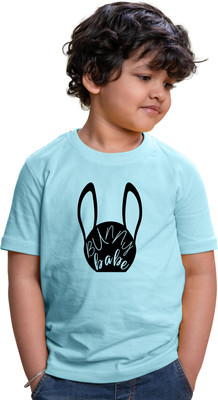 CHOMMBOOKA TREND Boys Graphic Print Pure Cotton Regular T Shirt(Blue, Pack of 1)