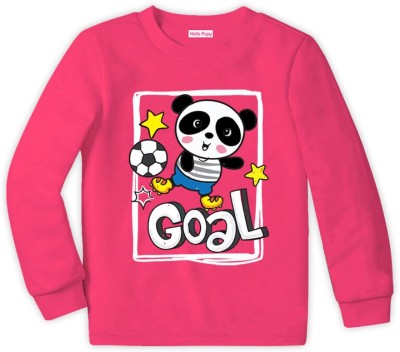 MIYA Boys & Girls Printed Pure Cotton T Shirt(Multicolor, Pack of 1)