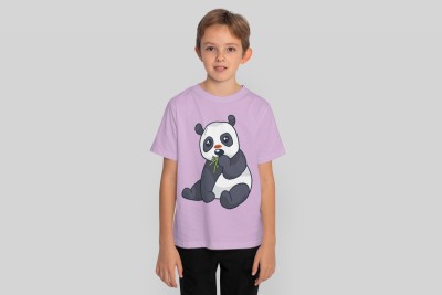 TATITU Boys & Girls Printed Pure Cotton T Shirt(Purple, Pack of 1)