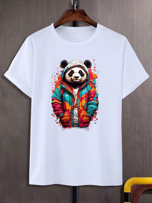 THEYOUNGESTTEES Boys & Girls Printed Polyester Regular T Shirt(White, Pack of 1)