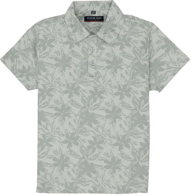 Status Quo Boys Printed Polyester Regular T Shirt(Light Green, Pack of 1)