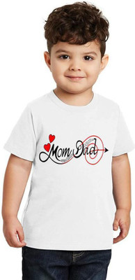 THEYOUNGESTTEE Boys Printed Cotton Blend Regular T Shirt(White, Pack of 1)