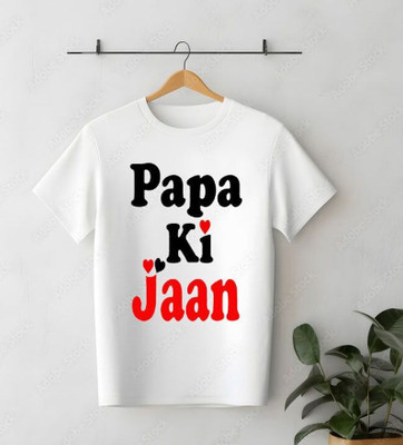 GPGARMENTS TREND Boys & Girls Printed Polyester Regular T Shirt(White, Pack of 1)