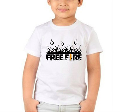 ORAITEES Boys & Girls Typography, Printed Pure Cotton Regular T Shirt(White, Pack of 1)